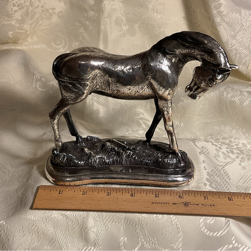 🐴 SOLD 🐴 Vintage Silver Equine Sculpture (999) - Picture 5 of 7